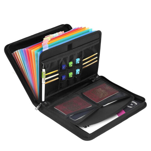 Accordion Document Organizer 220F FireResistant Document Organizer Zipper and Tab Document Organizer for A4 Documents