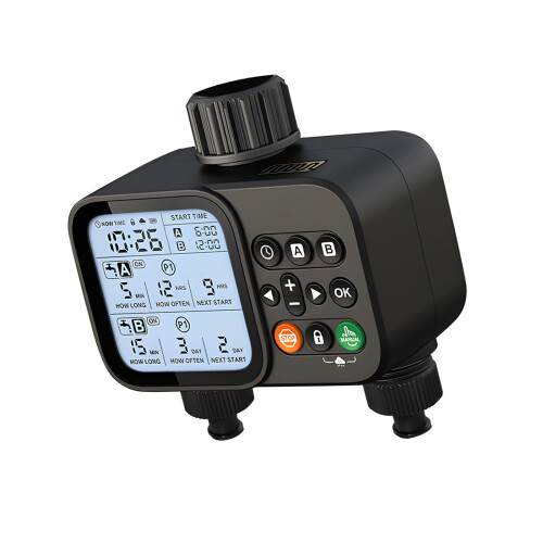 Contrôleur programmable à deux sorties pour une irrigation de