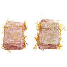 100Pc 7x9cm Rose Organza Drawstring Gift Jewelry Bags Pouches Wedding Xmas Party Gifts Bags