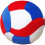 Furry Volleyball Shape Throw Pillow-blue white red 30cm 1