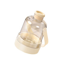 Silicone Ice Tray Water Bottle a Hand Operation-Cream White