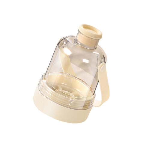 Silicone Ice Tray Water Bottle a Hand Operation-Cream White