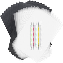 150-teiliges Set aus schwarzem Karbon-Transferpapier und weißem