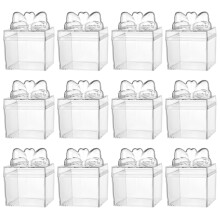 12Pcs Festival Süßigkeiten Verpackung Box Klar Kunststoff Party