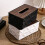 Moderner geometrischer Holzdeckel-Taschentuchbox-Halter-Schwarz 4