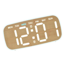 Alarm Clocks for Bedroom Digital Desk-2820 yellow A wood g