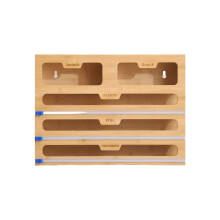 Practical Wooden Storage Solution For Plastic Wrap And Sandwich