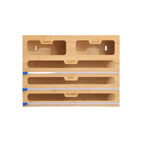 Support en bois polyvalent pour rouleaux d'emballage alimentaire