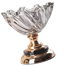 Decorative Bowl,Crystal Glass Pedestal Bowl for Home Decors-A