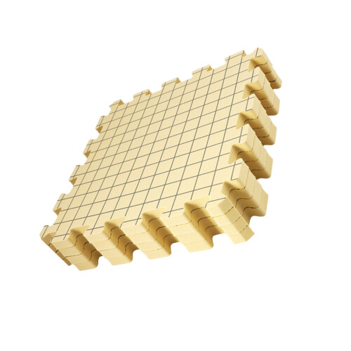 4Pcs 12.6x12.6Inch Knitting Blocking Mat Gridded Knit-Yellow