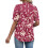 Women's  Short Sleeve Button-Down V-Neck Shirts rSets -Beige M 7
