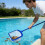 Robuster Pool-Laubskimmer mit tiefem Nylonnetz und 5