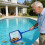Robuster Pool-Laubskimmer mit tiefem Nylonnetz und 7