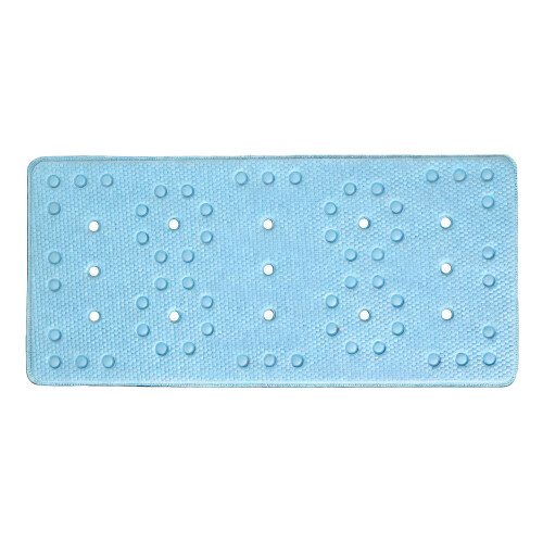 Gentle PVC Bath Mat Slip Resistant With Powerful Suction-Blue