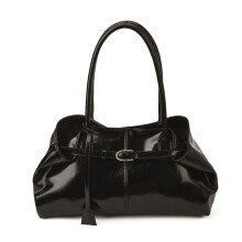 PU Leder Unterarmtasche Koreanischer Stil Handtasche-Schwarz