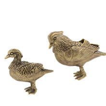 Lovebirds-Statue aus Metall, zarte Handwerkskunst-Mandarinenpaar