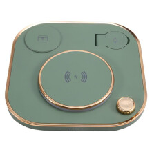 Multifunctional Foldable Mobile Magnetic Wireless Charger with Lamp Mobile Phone Watch Earphones 15W Desktop Charger,A