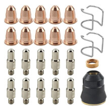 Electrode Tip Cup Consumables Fit Razorweld CUT 45 CUT45 Plasma Cutter Parts 24 Pcs Kit