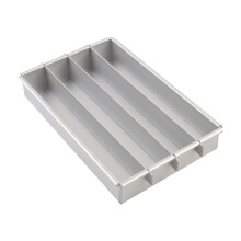 Battenberg-Kuchenform aus Aluminium mit 3 Trennwänden,-12x8 Zoll