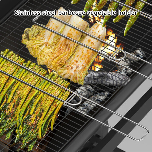 Grillzange aus Edelstahl mit ergonomischem Griff für Gemüse-S 2