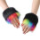 Regenbogen haarige fingerlose Handschuhe Plüsch warm-Abschnitt 4 1