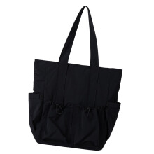Sac fourre-tout en Nylon, sac d'épicerie réutilisable, sac-Noir