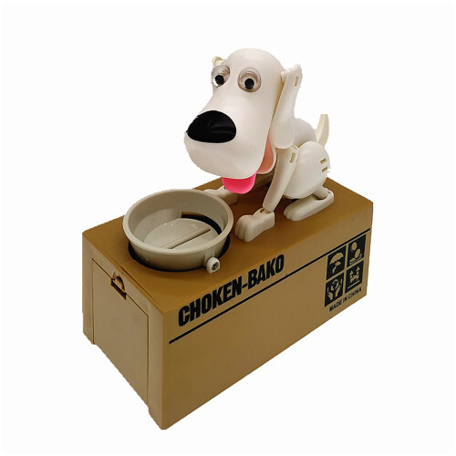Cute Moving Puppy Saving Jar Automatic Stealing Coin Robotic-6