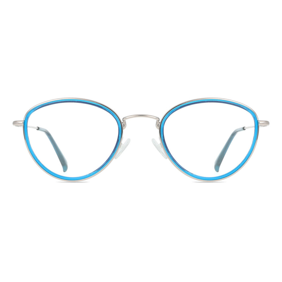 Smartbuy Collection Full Rim Oval Blue Gunmetal Filom Mtr-93G Unisex Eyeglasses