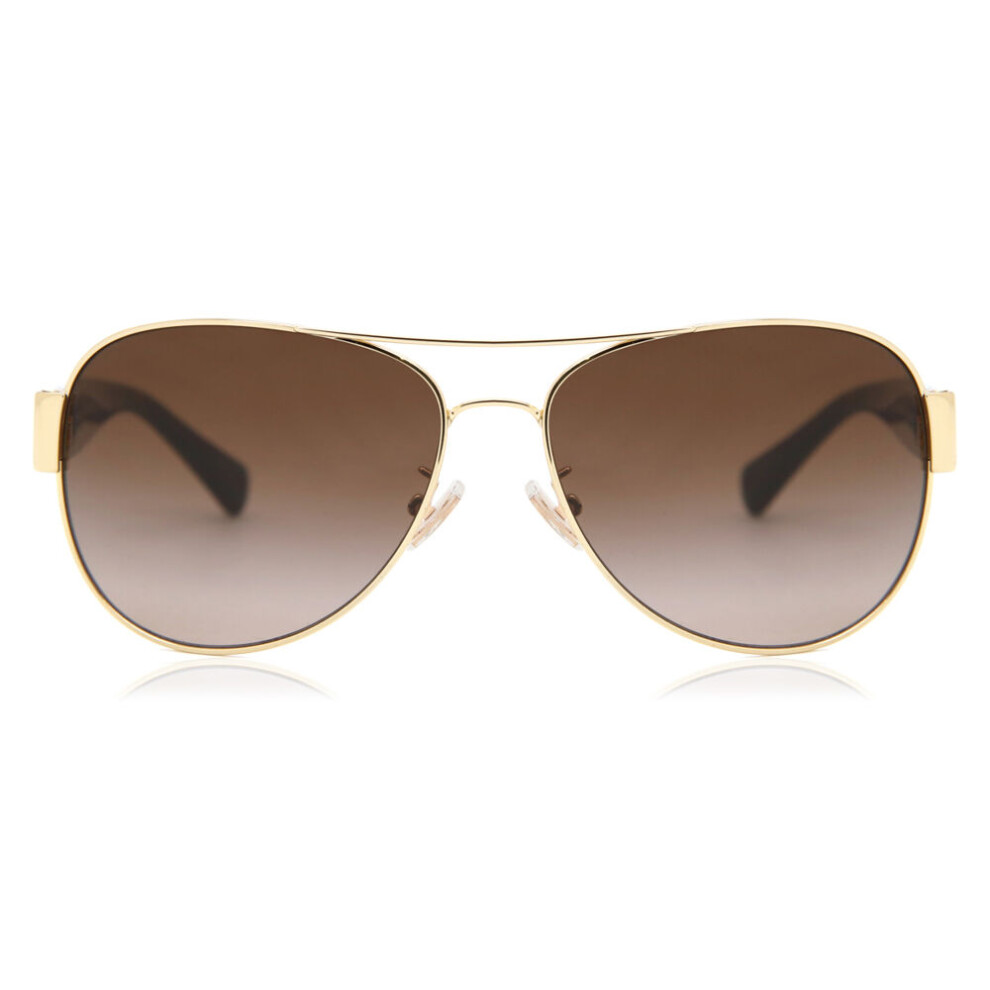 New Coach Women's Hc7059 L138 923813 Sunglasses Gold