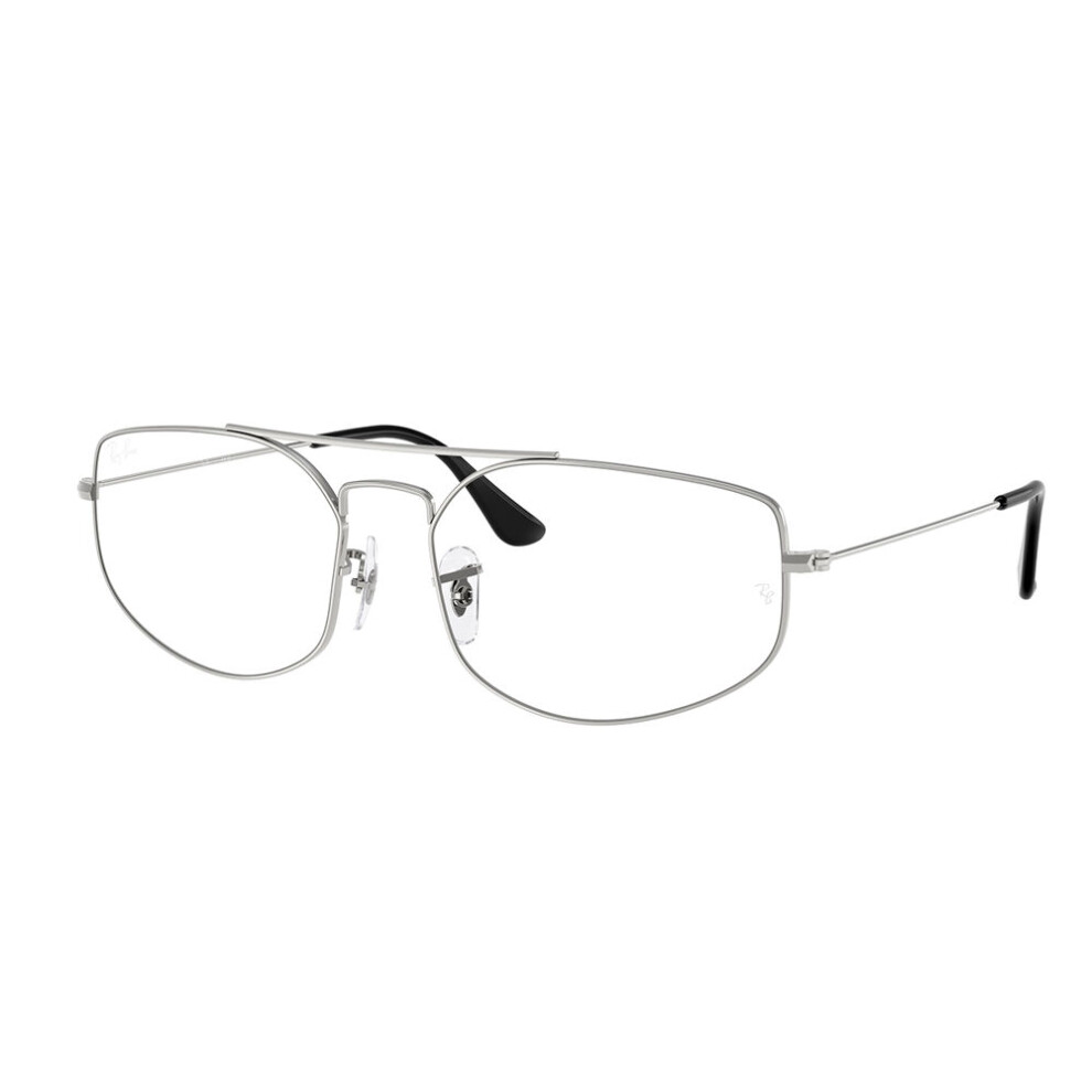 Ray - Ban Unisex Transparent Ray - Ban Rx6545 Explorer 5 2501 Optical Frames Metal Silver Geometric Normal - Image 3