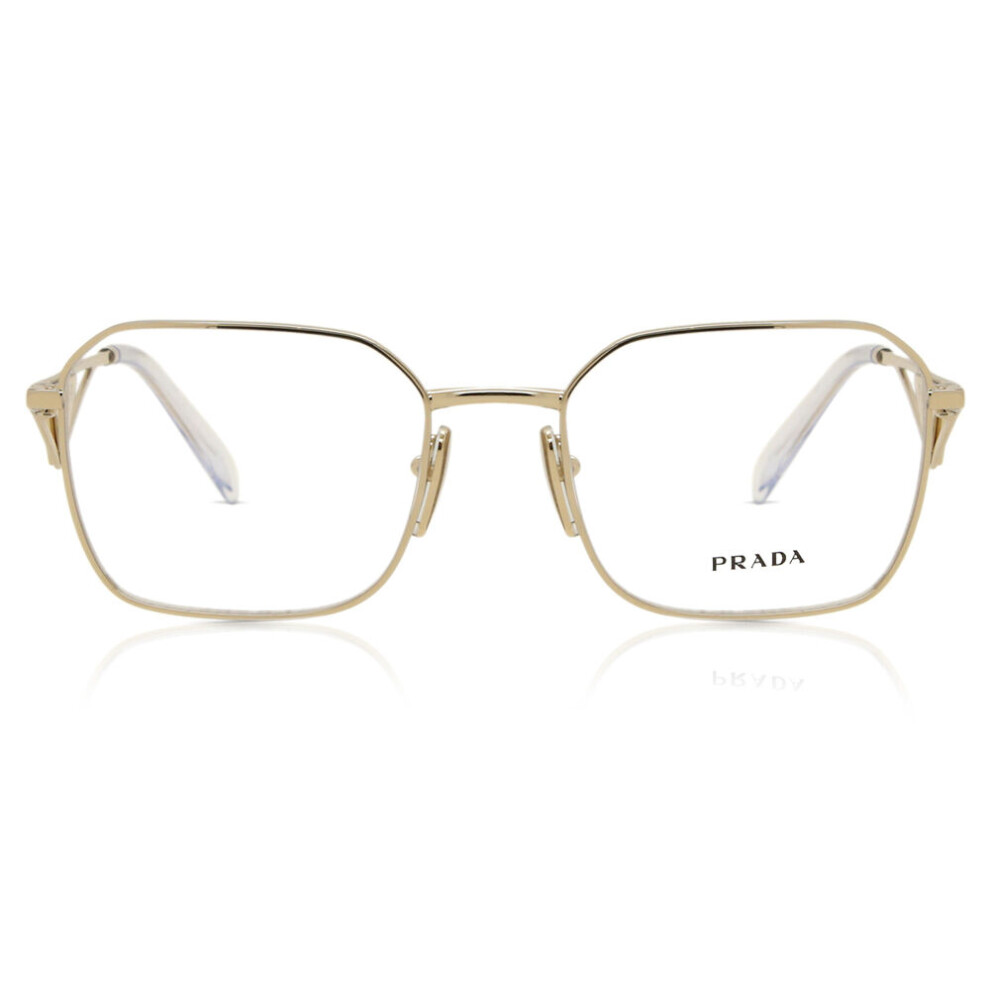 Prada Women's Gold Pr A51v Zvn1o1 Woman Optical Frames Steel Geometric Normal - Image 2