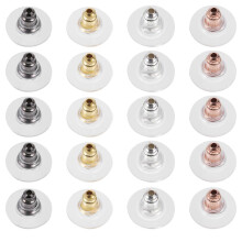 Hypoallergene Ohrstecker, 400-teiliges Schmuckzubehör für DIY-Ohrringe, Roségold, Silber, Dunkelgrau, für Anfänger und Profis