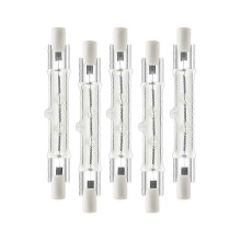 5er-Pack R7S 118 mm 300 W 230 V, R7S Halogen-Linearleuchte, dimmbare Halogenlampe für Baustellen- und Landschaftsbeleuchtung