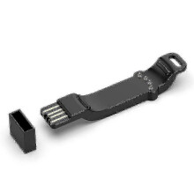 Niet-magnetisch oplaadstation met USB-oplaadkabel, compatibel met de Polar Unite smartwatch.