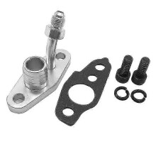 Turbo-olieaanvoerretourflens compatibel met CT9 CT12 CT20 CT26 4AN-aanvoer met 20 mm slangtule.