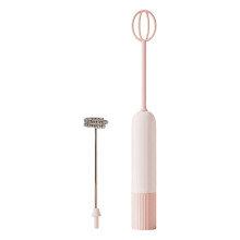 Milk Frother Handheld Electric Milk Foam Maker Cordless-Pink