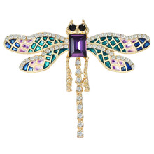 Elegant Brooch Multifunctional Accessory Dragonflies-Purple