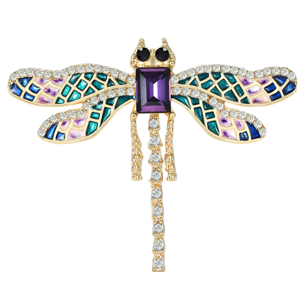 Purple Dragonflies Brooch Unique Lapel Pin Stylish Clothing