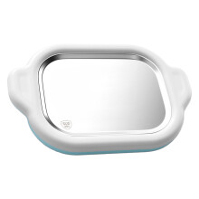 Ice Cream Maker Pan Stainless Steel 2 Scrapers Rolled Ice-Blue