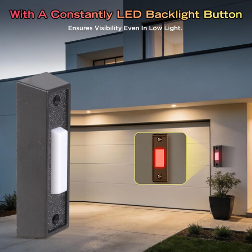Illuminated Garage Door Opener Button Switches Wall Mount 1