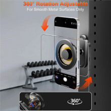Supporto Magnetico per Telefono da Palestra, Si Fissa Alle Superfici Metalliche, Supporto Magnetico Doppio Rotante A 360 per La Registrazione