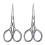 2 PCS Beard Scissors Cosmetic Small Scissors Makeup Small Tools(Pointed Head) 1