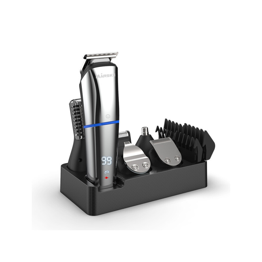 6 In 1 Hair Clipper Grooming Set Rechargeable Razor Carving Nose Hair Trimmer EU Plug