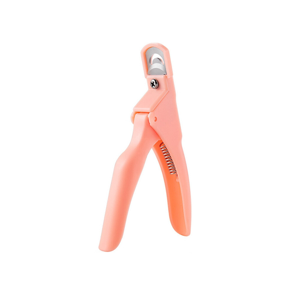 5pcs Nail Scissors U-Shaped Scissors DIY French Nail Fake Nail Scissors, Specification: Orange With Hood