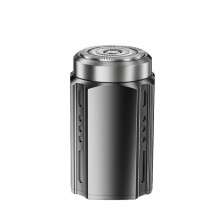 Afeitadora portátil compatible para hombre con pantalla digital LCD, recargable mediante USB tipo C, mini afeitadora de viaje, lavable. Estilo: Negro