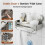 Support mural multifonctionnel pour salle de bain, avec crochets 7