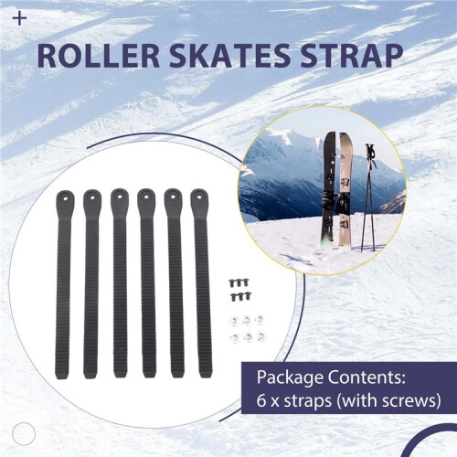 6PCS Snowboard Ankle Ladder Strap, Roller Skating Shoes Strap Snowboard Ladder Strap Binding Replacement with Screws 1