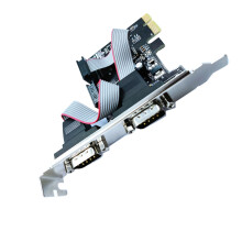 PCIE To 2 Port 9 Pin RS232 COM Card For Industrial Control