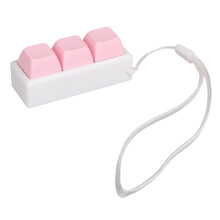 1PC Mechanical Keyboard Clicks Toy With Colorful LED-Pink