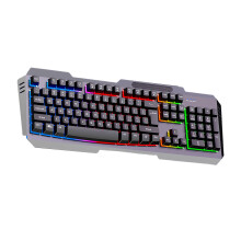 Clavier filaire en métal DS600-clavier lumière arc-en-ciel noir